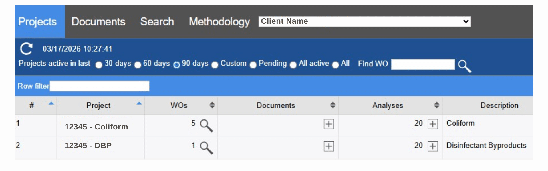 MET Client Portal Finding Your Projects